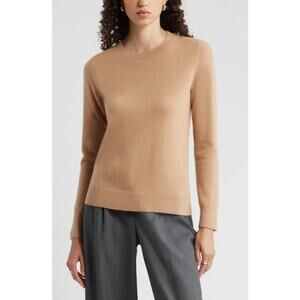 Nordstrom Pullover Cashmere Sweater Camel Color Women's Sz M NWT